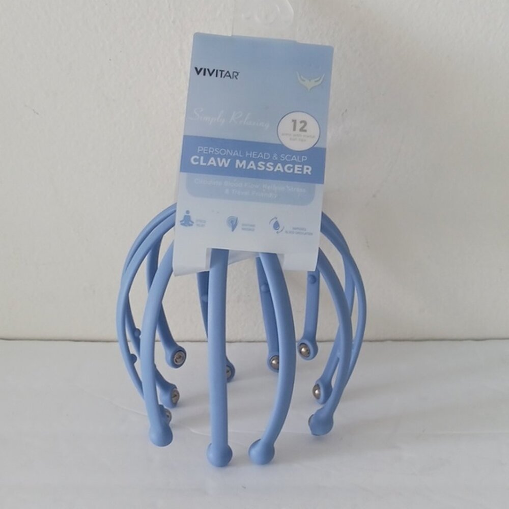 Vivitar Massager Simply Relaxing Personal Head & Scalp Claw Blue